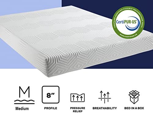 Sleepy's by Mattress Firm | Memory Foam Snug Mattress | Full Size | 8" Medium Comfort | Pressure Relief | Moisture Wicking Breathable | Adjustable Base Friendly