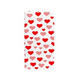 my little nest hand towels for bathroom red hearts gradient absorbent small bath towel soft kitchen towels fingertip towel for guest and bar 30 x 15 inch