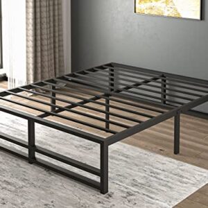 IMUsee 14'' Metal Platform Queen Bed Frame with Strong Steel Slats Support / Sufficient Storage Space / Mattress Foundation / No Box Spring Needed / Easy Assembly