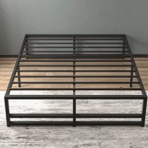 IMUsee 14'' Metal Platform Queen Bed Frame with Strong Steel Slats Support / Sufficient Storage Space / Mattress Foundation / No Box Spring Needed / Easy Assembly