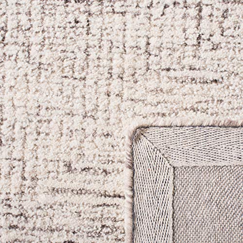 SAFAVIEH Abstract Collection 8' x 10' Ivory/Grey ABT349F Handmade Premium Wool Area Rug