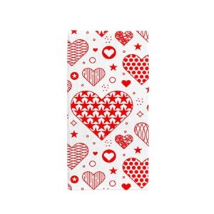 my little nest hand towels for bathroom valentine’s day modern hearts absorbent small bath towel soft kitchen towels fingertip towel for guest and bar 30 x 15 inch