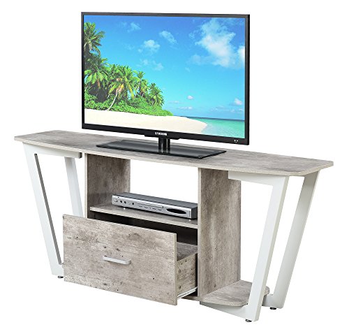 Convenience Concepts Graystone 60" TV Stand, Faux Birch / White Frame