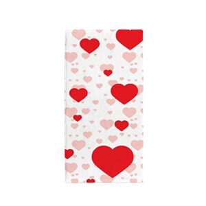 my little nest abstract red hearts love hand towels soft bath towel absorbent kitchen fingertip towel quick dry guest towels for bathroom gym spa hotel and bar 30 x 15 inch