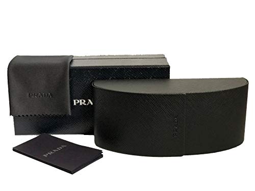 Prada PS01TS LIFESTYLE DG02B0 56M Black Rubber/Light Grey Mirror Silver Rectangle Sunglasses For Men+ BUNDLE With Designer iWear Complimentary Eyewear Kit