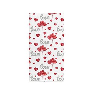 my little nest watercolor balloon hearts love hand towels soft bath towel absorbent kitchen fingertip towel quick dry guest towels for bathroom gym spa hotel and bar 30 x 15 inch