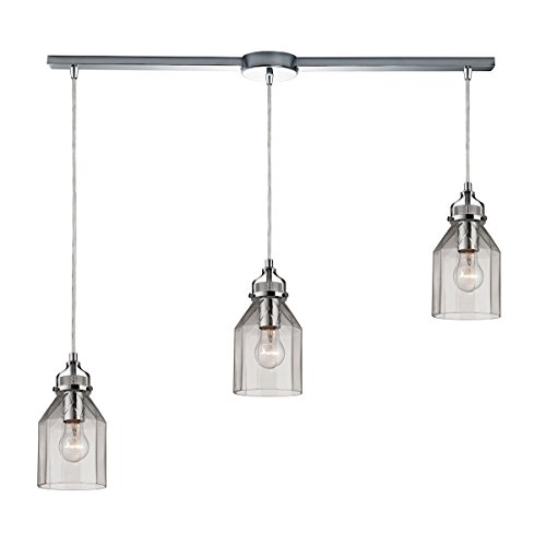 Elk Lighting 46019/3L Danica Collection 3 Light Chandelier, Polished Chrome