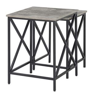 Convenience Concepts Tucson Nesting End Tables, Faux Birch