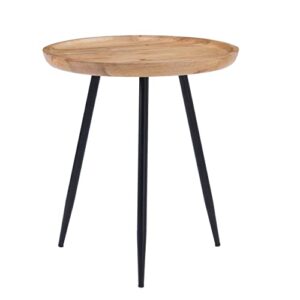 mh london side table – dilan tri pin small table. exclusively designed hand-crafted small nightstand. solid wood round end table. contemporary accent table for bedrooms, living rooms and home office
