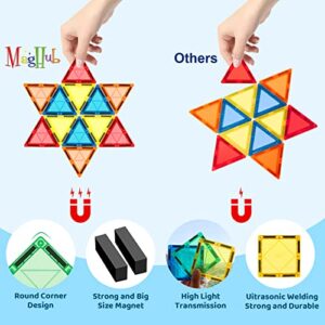 MagHub Magnetic Tiles for Kids, 85 PCS 3D Magnetic Blocks STEM Magnetic Building Blocks, Learning Educational Magnet Toys for Boys Girls Construction Kit Magnetic Toys for 3+ Years Old Kids Toddlers