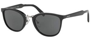 prada pr 22ss – 1ab1a1 sunglasses black w/gray 52mm