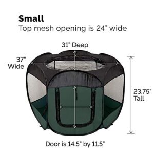 Furhaven Pop Up Playpen Pet Tent Playground - Hunter Green, Small