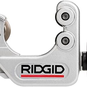 RIDGID RC-2375 Ratchet Action 2" Pipe and Tubing Cutter, Chrome, Small - 30088 & 40617 Model 101 Close Quarters Tubing Cutter with 1/4"-1-1/8" Cutting Capacity, Silver