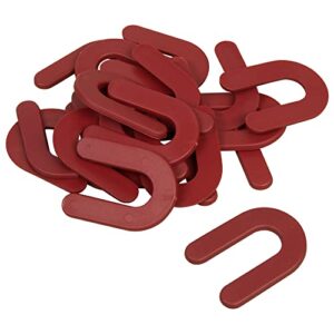 brutus 99801br, 1/8-inch, pail of 150 horseshoe shim tile spacers, red, count