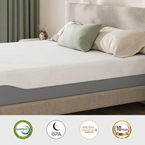 Novilla Queen Mattress, 10 Inch Gel Memory Foam Mattress for Enhanced Support & Motion Isolation, Medium Firm Bed Mattress in a Box-Vibrant