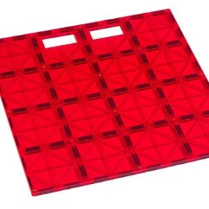 Playmags Super Durable Building Stabilizer Set, Great Add On to All Magnet Tiles Sets, Works with All Leading Brands 1-12"x12" & 4-6"x6" (Colors May Vary)