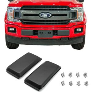 poetryxiao front bumper guards pads inserts end caps cover compatible with ford f150 2018 2019 2020 ,1 pair,bumper traverse accessories