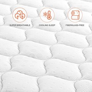 Vesgantti 10.2 Inch Multilayer Hybrid Twin Mattress - Multiple Sizes & Styles Available, Ergonomic Design with Breathable Foam and Pocket Spring/Medium Plush Feel