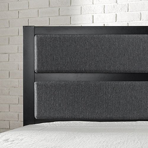 Zinus Jessica Modern Studio Upholstered Metal Headboard, Queen