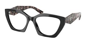prada pr 09yv black pink havana 54/18/140 women eyewear frame