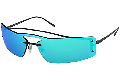 Prada CATWALK PR61VS Sunglasses 1AB336-38 -, Light Green Mirror Blue PR61VS-1AB336-38