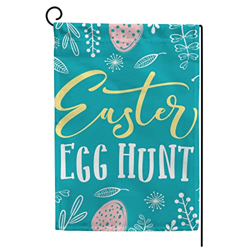 My Little Nest Seasonal Garden Flag Easter Eggs Hunt Vertical Garden Flags Double Sided for Home Farmhouse Yard Holiday Flag Outdoor Decoration Banner 12"x18"