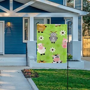 My Little Nest Seasonal Garden Flag Funny Animals Double Sided Vertical Garden Flags for Home Yard Holiday Flag Outdoor Decoration Farmhouse Banner 12"x18"