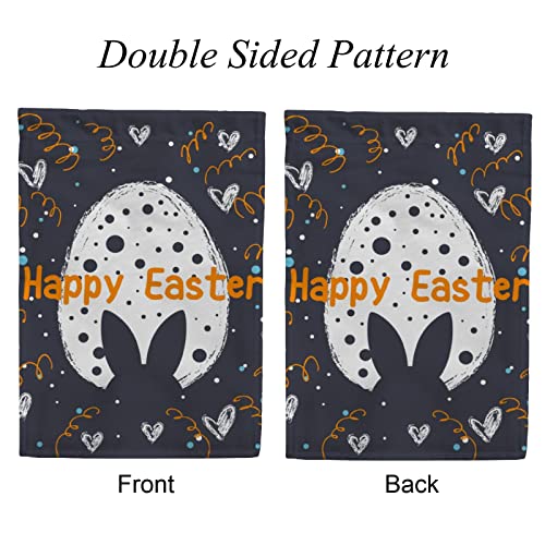 My Little Nest Seasonal Garden Flag Happy Easter Egg Double Sided Vertical Garden Flags for Home Yard Holiday Flag Outdoor Decoration Farmhouse Banner 12"x18"