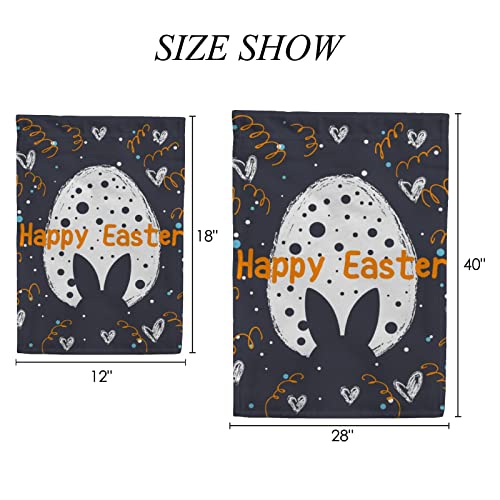 My Little Nest Seasonal Garden Flag Happy Easter Egg Double Sided Vertical Garden Flags for Home Yard Holiday Flag Outdoor Decoration Farmhouse Banner 12"x18"