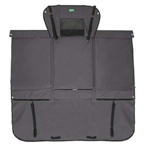 Furhaven Deluxe Multi-Panel Hard Bottom Platform Bridge Backseat Protector w/ Travel Bag - Gray, One Size