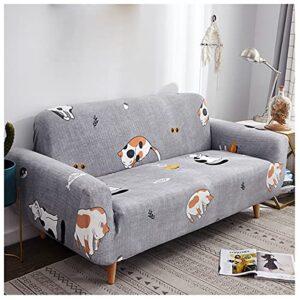 syn-gugai super stretch couch covers for 3 cushion couch various size sofa slipcover stretch sofa cover leather furniture protector (color : sleepy cat, size : 240-300cm)