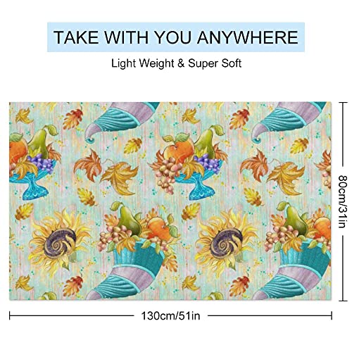 My Little Nest Bath Towels Soft Absorbent Bathroom Towel Thanksgiving Harvest Sunflower Quick Dry Bath Towel Large Shower Towels Lightweight Hand Towels 31" x 51"