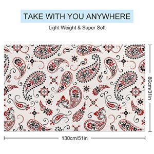 My Little Nest Bath Towels Soft Absorbent Bathroom Towel Ornament Paisley Quick Dry Bath Towel Large Shower Towels Lightweight Hand Towels 31" x 51"