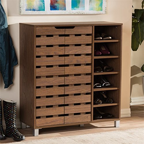 Baxton Studio Eloise Shoe Cabinet, One Size, Brown