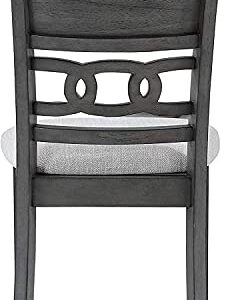 New Classic Furniture Gia 5-Piece Round Dining Set with 1 Dining Table and 4 Chairs, 47-Inch, Gray