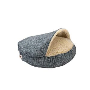 snoozer luxury microsuede cozy cave pet bed, show dog collection, large, palmer indigo