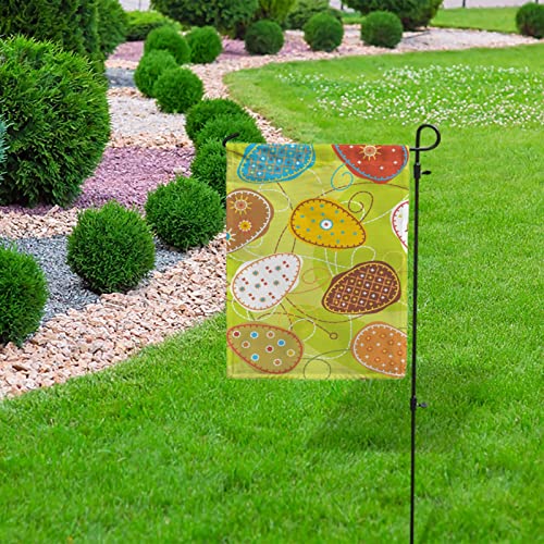 My Little Nest Seasonal Garden Flag Color Easter Eggs Double Sided Vertical Garden Flags for Home Yard Holiday Flag Outdoor Decoration Farmhouse Banner 12"x18"