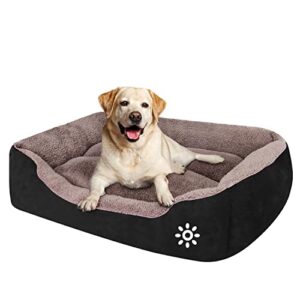 puppbudd dog beds for medium dogs, rectangle washable dog bed comfortable and breathable pet sofa warming orthopedic dog bed for medium dogs