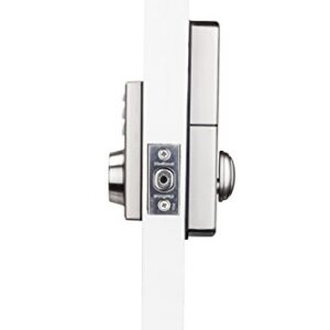 Kwikset 92640-001 Contemporary Electronic Keypad Single Cylinder Deadbolt with 1-Touch Motorized Locking, Satin Nickel, 8 x 4 x 6