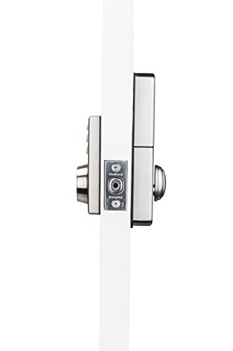 Kwikset 92640-001 Contemporary Electronic Keypad Single Cylinder Deadbolt with 1-Touch Motorized Locking, Satin Nickel, 8 x 4 x 6