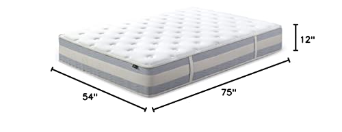 ZINUS 12 Inch Green Tea Cooling Gel Memory Foam Hybrid Mattress / Pocket Innersprings for Motion Isolation / Edge Support, Full White