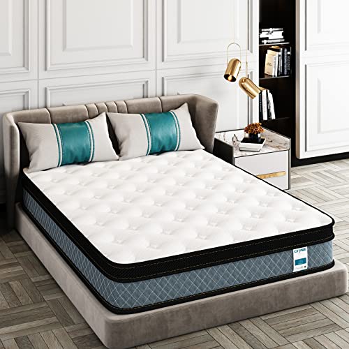 Crystli Full Mattress, 10 Inch Memory Foam Mattress with Innerspring Hybrid Mattress in a Box Pressure Relief & Supportive Full Size Mattress 100-Night Trial 10-Year Support