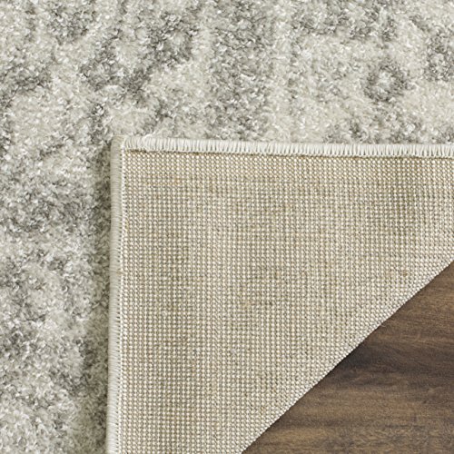 SAFAVIEH Adirondack Collection 10' x 14' Ivory / Silver ADR109C Oriental Distressed Non-Shedding Living Room Bedroom Dining Home Office Area Rug