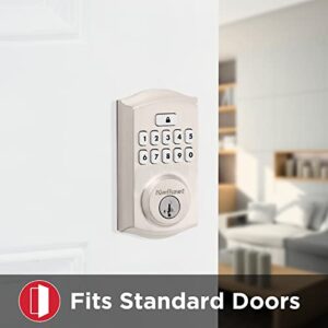 Kwikset SmartCode 260 Keyless Electronic Keypad Deadbolt, Microban Protected Keypad, Auto Door Lock, SmartKey Re-Key Security, Satin Nickel