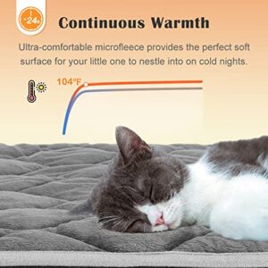 ULIGOTA Self Heating Cat Mat Thermal Pet Bed Mat Self-Warming Pet Crate Pad