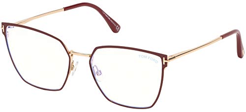 Tom Ford FT 5574-B BLUE BLOCK Burgundy Rose Gold 55/16/140 women Eyewear Frame