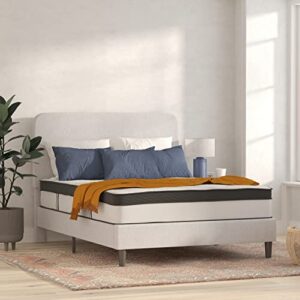 flash furniture capri comfortable sleep 12 inch certipur-us certified memory foam & pocket spring mattress, queen mattress in a box