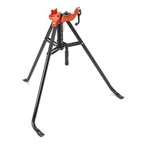 Ridgid 16703 TRISTAND Portable Chain Pipe Vise & 10883 Model 418 Oiler with Premium Thread Cutting Oil, Silver