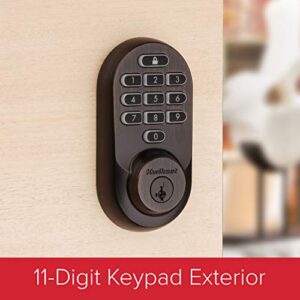 Kwikset 99380-002 Halo Wi-Fi Smart Lock Keyless Entry Electronic Keypad Deadbolt Featuring SmartKey Security, Venetian Bronze