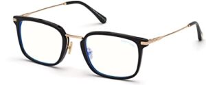 eyeglasses tom ford ft 5747 -d-b asian fit 001 shiny black